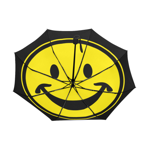 Funny yellow SMILEY for happy people Anti-UV Auto-Foldable Umbrella (Underside Printing) (U06)