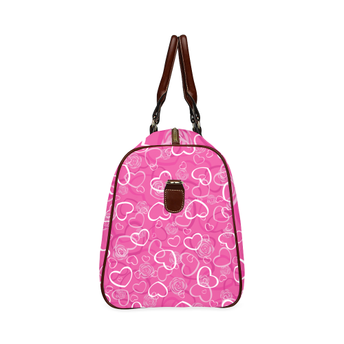 Heart Pink Passion PINK HOPE Waterproof Travel Bag/Small (Model 1639)