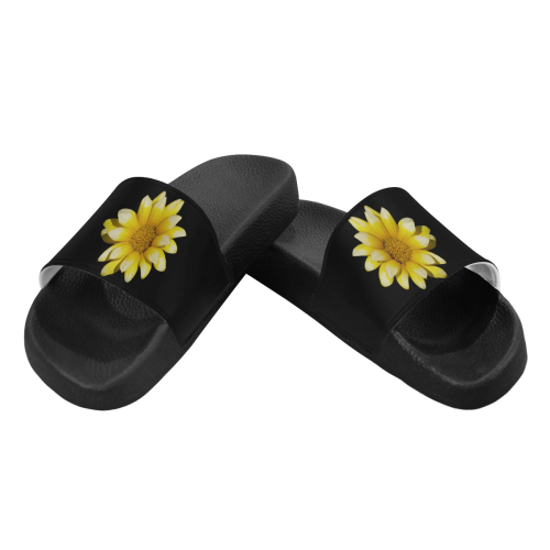 Yellow Flower, floral photography Women's Slide Sandals (Model 057)