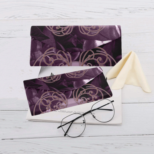 Flowers in soft violet colors Custom Foldable Glasses Case