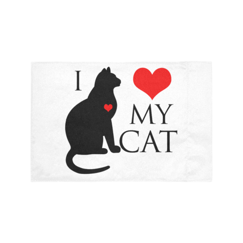 I Love My Cat Motorcycle Flag (Twin Sides)