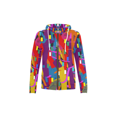 CONFETTI NIGHTS 2 All Over Print Full Zip Hoodie for Kid (Model H14)