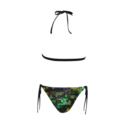 funny mix of shapes  by JamColors Buckle Front Halter Bikini Swimsuit (Model S08)