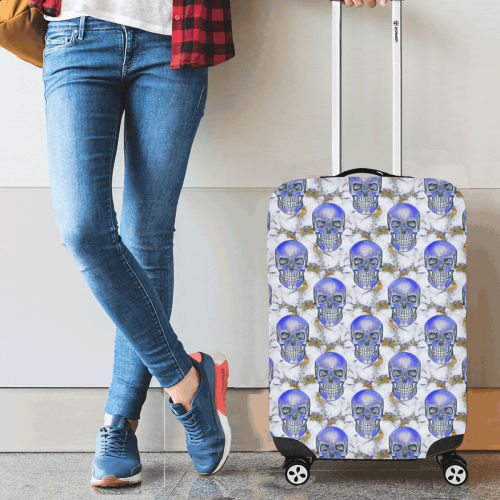 funny skull pattern B by JamColors Luggage Cover/Small 18"-21"