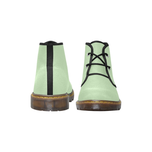 color tea green Men's Canvas Chukka Boots (Model 2402-1)