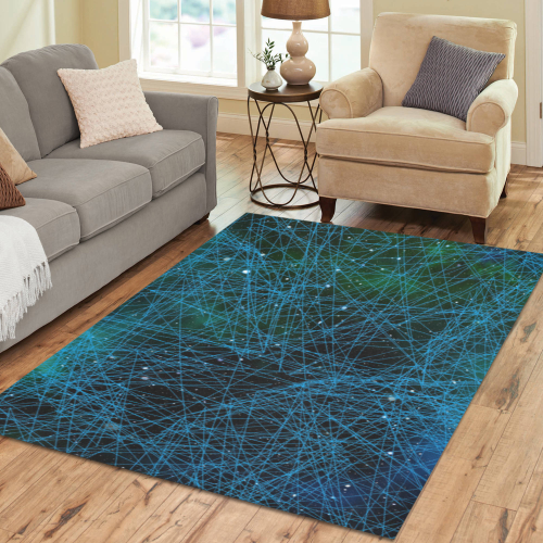 System Network Connection Area Rug7'x5'