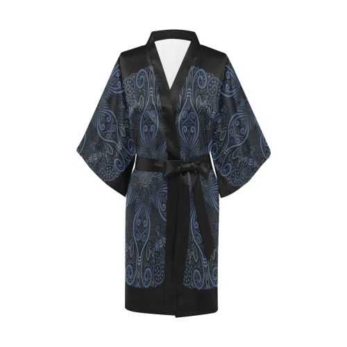Blue Mandala Pattern with 3D effect Kimono Robe