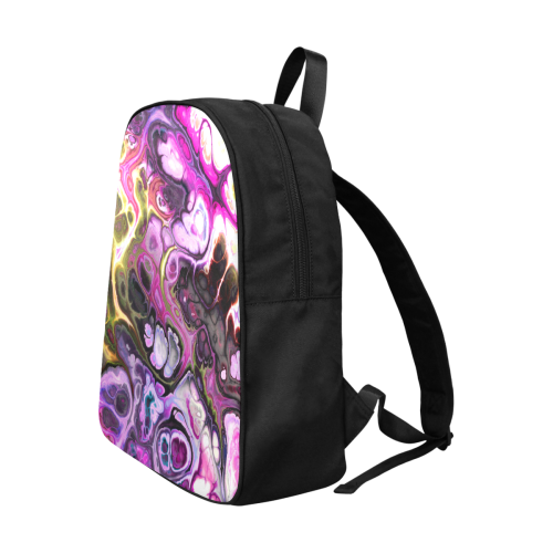Colorful Marble Design Fabric School Backpack (Model 1682) (Large)