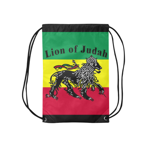 RASTA LION OF JUDAH Small Drawstring Bag Model 1604 (Twin Sides) 11"(W) * 17.7"(H)
