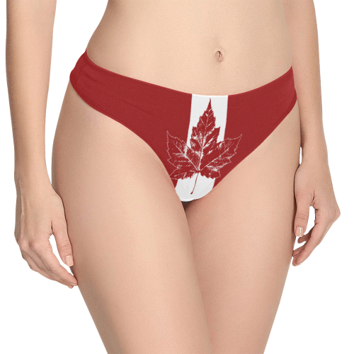 Canada Flag Panties Retro Canada Thong Underwear Women's All Over Print Thongs (Model L30)