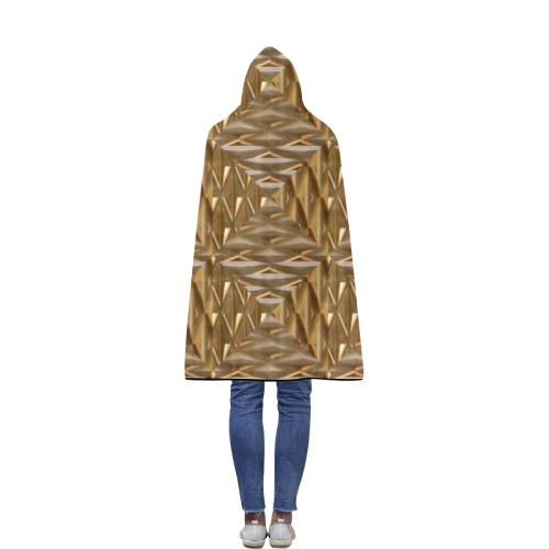 Metallic Gold Star Flannel Hooded Blanket 40''x50''