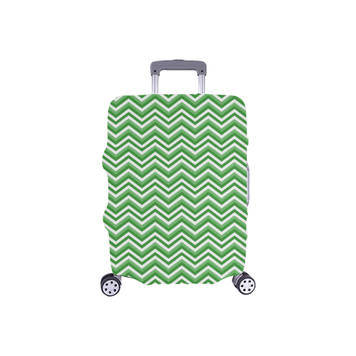 Green Chevron Luggage Cover/Small 18"-21"