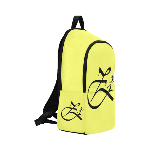 Alphabet Z Light Yellow Fabric Backpack for Adult (Model 1659)