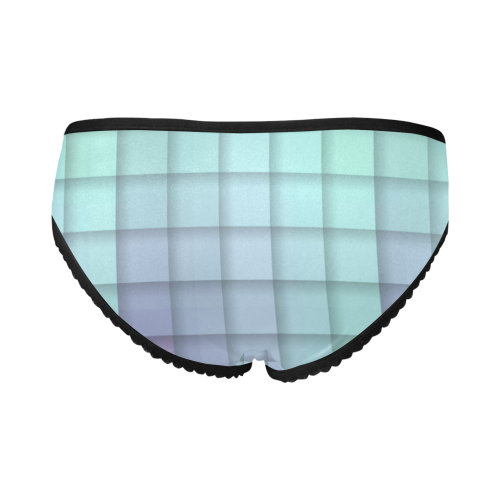Glass Mosaic Mint Green and Violet Geometrical Women's All Over Print Girl Briefs (Model L14)