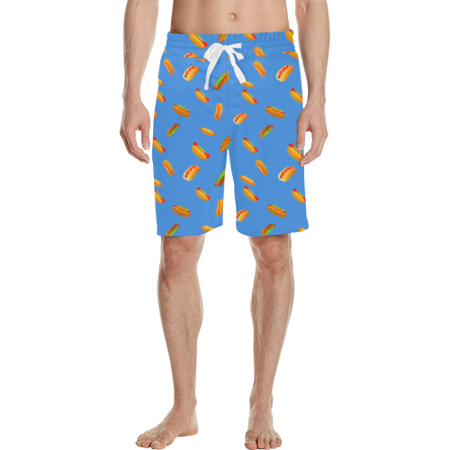 Hot Dog Pattern Men's All Over Print Casual Shorts (Model L23)