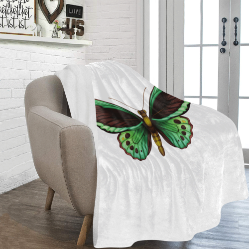 Green Butterfly Ultra-Soft Micro Fleece Blanket 54''x70''