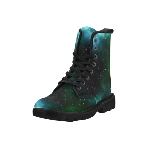 green galaxy Martin Boots for Men (Black) (Model 1203H)