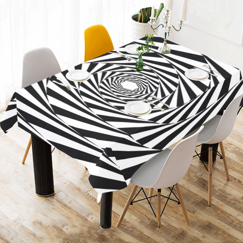 Spiral Cotton Linen Tablecloth 60"x 84"