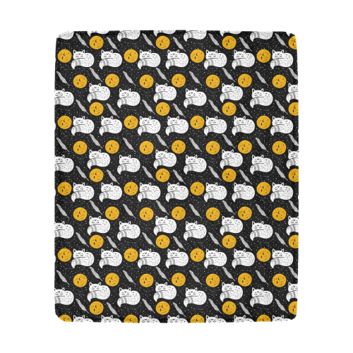 Magic Cat And Moon Ultra-Soft Micro Fleece Blanket 50"x60"