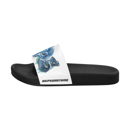 Sips-Men's blue slide Men's Slide Sandals (Model 057)