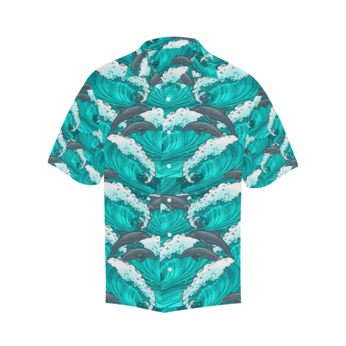 Happy Dolphins Hawaiian Shirt (Model T58)