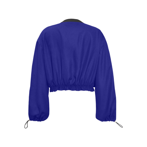 Las Vegas Craps Dice on Blue Cropped Chiffon Jacket for Women (Model H30)