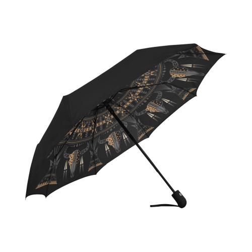 Buffalo Nation Brown Anti-UV Auto-Foldable Umbrella (Underside Printing) (U06)