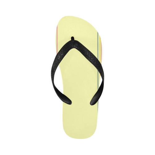 Design shoes with lines, gold Flip Flops for Men/Women (Model 040)
