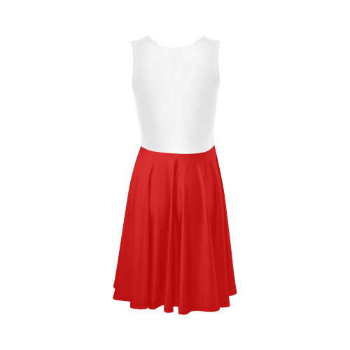 best fabulous friends ever red kiss friendship college style Sleeveless Ice Skater Dress (D19)