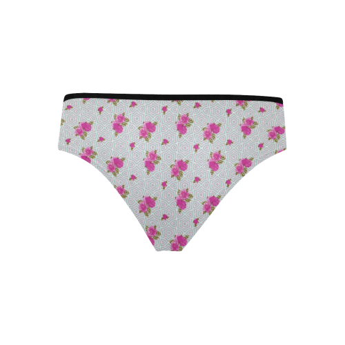 Roses and Pattern 1B by JamColors Women's Hipster Panties (Model L33)