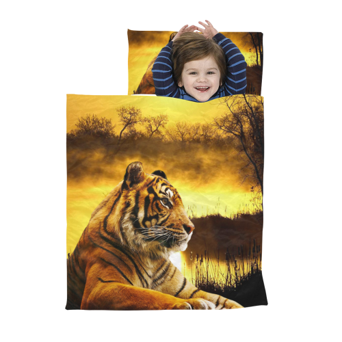 Tiger and Sunset Kids' Sleeping Bag