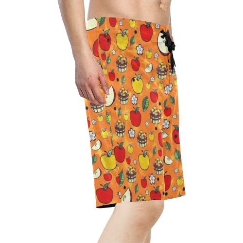 Apple Popart by Nico Bielow Men's All Over Print Board Shorts (Model L16)
