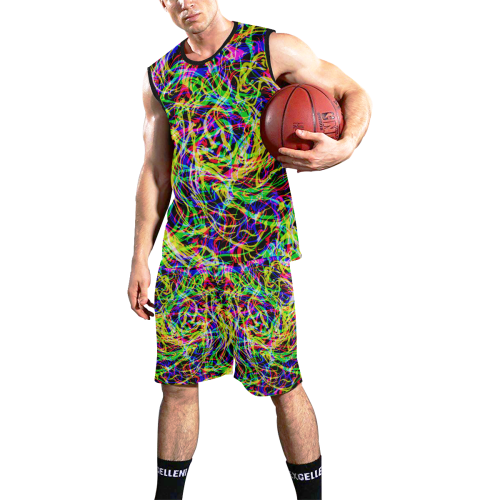 colorful abstract pattern All Over Print Basketball Uniform