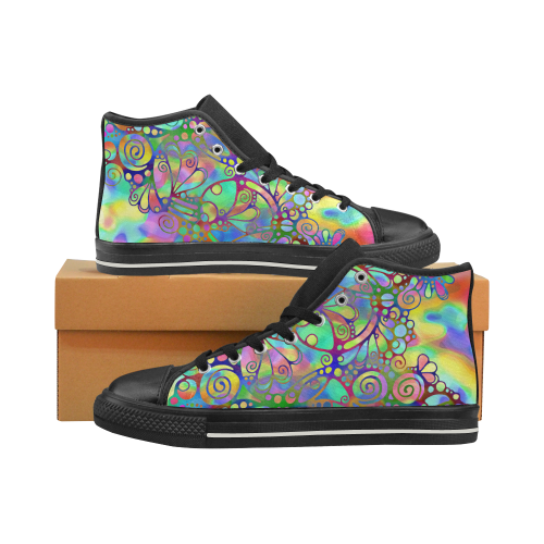 Sketching Art - Power Ornaments 2 Women's Classic High Top Canvas Shoes (Model 017)