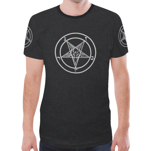 Anton LaVey Reverse Pentagram Version Underground Graphic Tee New All Over Print T-shirt for Men (Model T45)