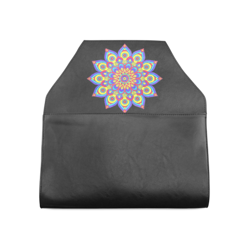 Brilliant Star Mandala Black Clutch Bag (Model 1630)