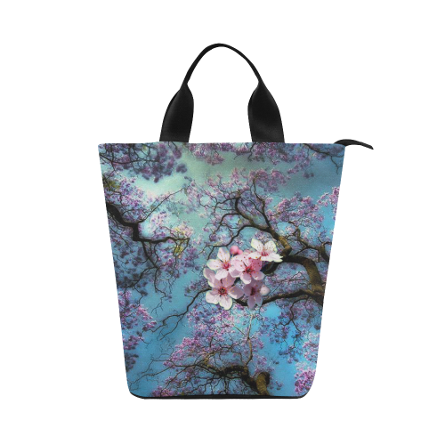 Cherry Blossoms Nylon Lunch Tote Bag (Model 1670)