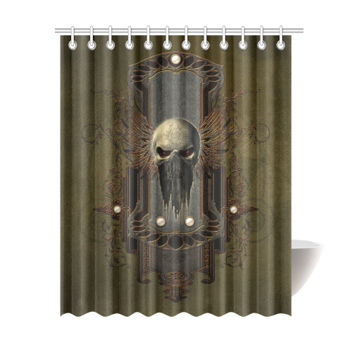 Awesome dark skull Shower Curtain 69"x84"