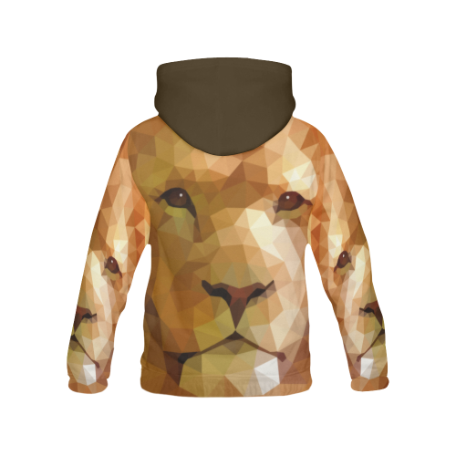 Polymetric Lion All Over Print Hoodie for Men/Large Size (USA Size) (Model H13)