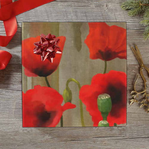 Poppies Gift Wrapping Paper 58"x 23" (5 Rolls)