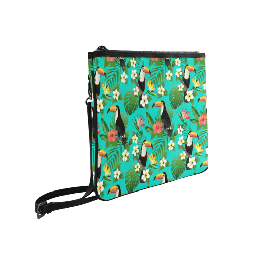 Tropical Summer Toucan Pattern Slim Clutch Bag (Model 1668)