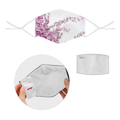 Sakura cherry blossom community face mask 3D Mouth Mask with Drawstring (2 Filters Included) (Model M04) (Non-medical Products)