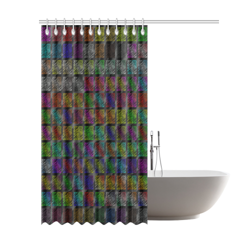 Ripped SpaceTime Stripes Collection Shower Curtain 69"x84"