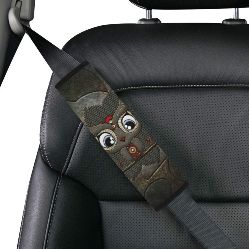 Funny steampunk owl Car Seat Belt Cover 7''x10''