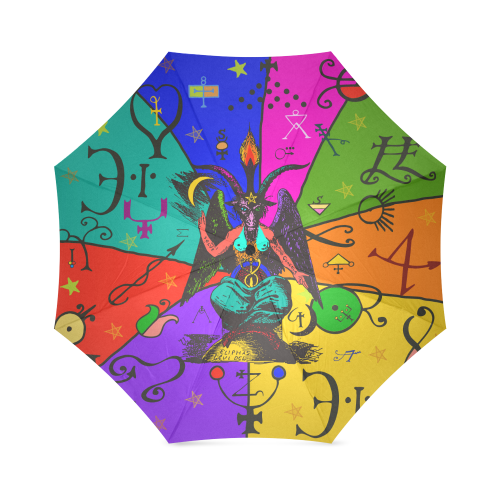 Awesome Baphomet Popart Foldable Umbrella (Model U01)