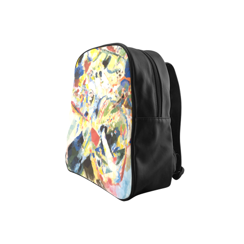 Abstract Geometric Triangles Red Blue Kandinsky School Backpack (Model 1601)(Small)