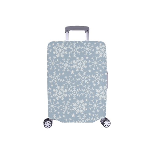 Snowflakes Stars pattern White Blue Luggage Cover/Small 18"-21"