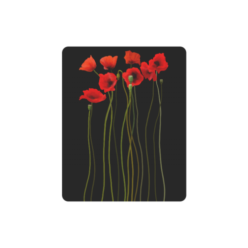 Poppies Floral Design Papaver somniferum Rectangle Mousepad