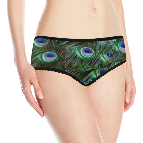 Peacock Feathers Women's All Over Print Classic Briefs (Model L13)
