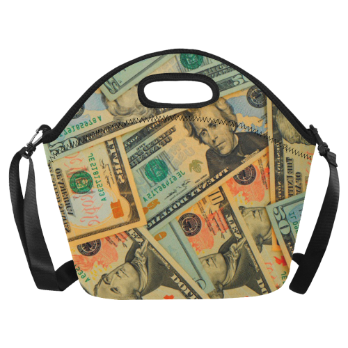 US DOLLARS 2 Neoprene Lunch Bag/Large (Model 1669)